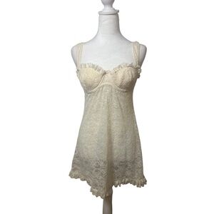 Y2K Vintage Victoria’s Secret Cream Lace Chemise 34B NOT FOR SALE